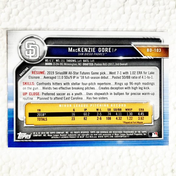 San Diego Padres 6 Card Lot - BSBL [23_3] - Picture 6 of 14